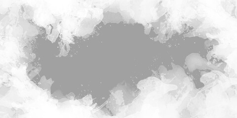 Abstract hand-drawn watercolor background on paper with space for text,  Paint leaks and ombre effects white or grey paper texture, grey and white grain texture marbled painting Chalkboard.	