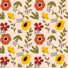 seamless background with vintage flower