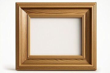 Fototapeta premium wooden frame on white