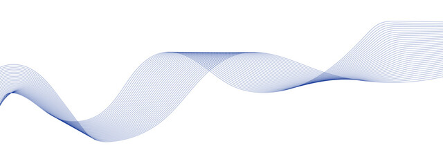 Abstract blue wave lines on transparent background. Digital frequency track equalizer. Abstract frequency sound wave lines and twisted curve lines background.