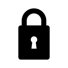 padlock icon vector logo template, secure icon