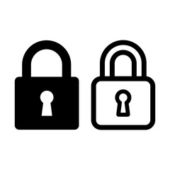 padlock icon vector logo template, secure icon