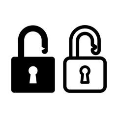 padlock icon vector logo template, secure icon