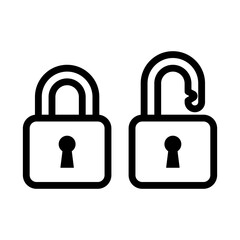 padlock icon vector logo template, secure icon