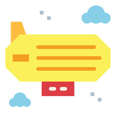 zeppelin flat icon style © smalllike