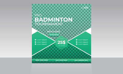Sports Championship Competition Social Media Square Flyer Template for Different Social Media Platform