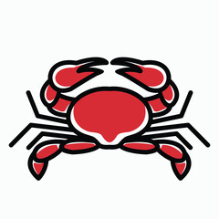 Crab animal monoline logo business