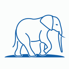 Elephant animal monoline logo business