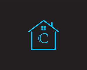 home icon on black background