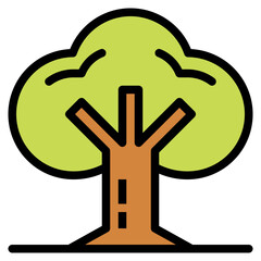 tree filled outline icon style