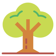 tree flat icon style