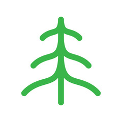 Pine line icon isolated on white background. Black flat thin icon on modern outline style. Linear symbol and editable stroke. Simple and pixel perfect stroke vector illustration.