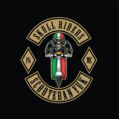 Motorized skull logo