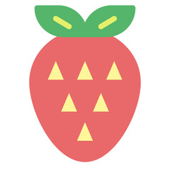 Strawberry flat icon style