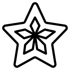 Carambola line icon style