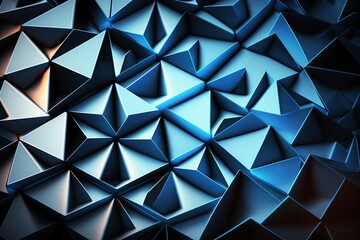 Fototapeta premium Abstract geometric background with multicolored triangles. generative ai