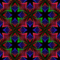 kaleidoscope glowing imperial glass square royal glow fractal regal pattern art