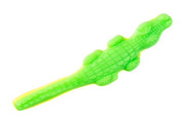 Marmalade crocodile isolated on a white background. Focus stacking