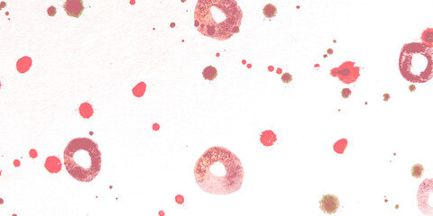 Circle Pattern. Light Grunge Ethnic. Magenta