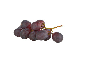 A small brush of consonant sweet grapes isolated on a white background