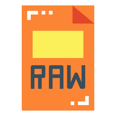 raw flat icon style