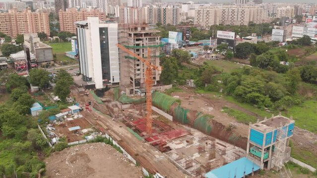 Drone Aerial View of Phase One Construction Site