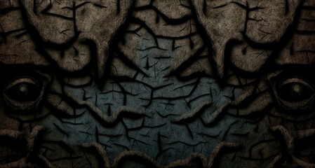 Fototapeta na wymiar Scary wall background, horror texture for background Generative AI