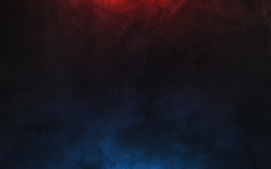 Background of deep space nebulae in red and blue starlight. Science fiction. Elements of this image furnished by NASA