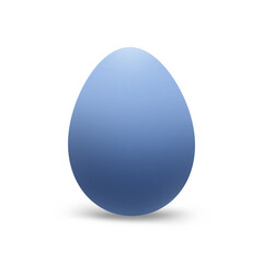A Blue Easter Egg Illustration. Easter egg blue color isolated on transparent background. Festive Png element. For creativity and design of postcards, posters, web banners and social media posts.