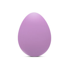 Purple Easter egg isolated on transparent background. Easter eggs in lavender color with shadow. Festive PNG element for your creativity, Easter design decoration, web banners, social media posts.