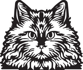 Obraz premium Cat head, Cat face, SVG Vector Illustration