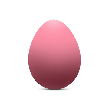 Pink Easter Egg on a transparent background. A Pink Easter egg as a holiday design element. PNG. Colored Egg for your Easter creativity of postcards, banners and social media posts.