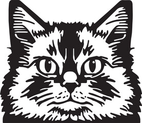 Cat head, Cat face, SVG Vector Illustration