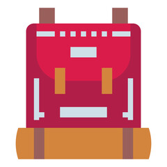 backpack flat icon style