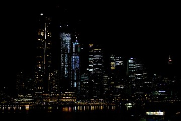 Illuminated Sydney skyline