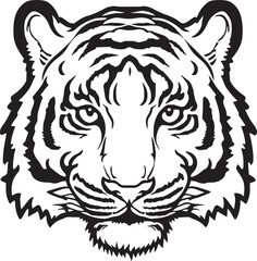 Tiger head, Tiger face, SVG Vector Illustration