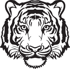 Tiger head, Tiger face, SVG Vector Illustration