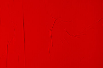 Red poster background with folds.