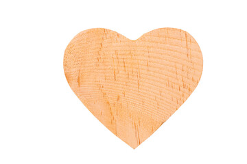 isolated wooden heart
