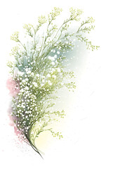 Flower postcard, generative AI illustration
