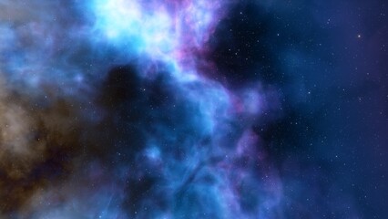 Fototapeta na wymiar Universe filled with stars, nebula and galaxy 