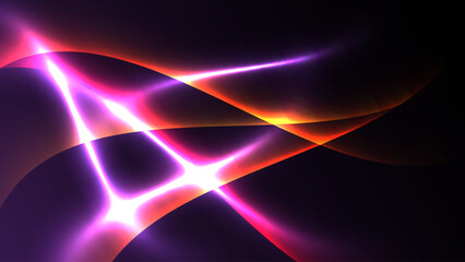Obraz premium Abstract background light curved lines vector illustration.