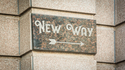 Street Sign New Way