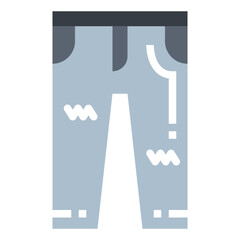 jeans flat icon style