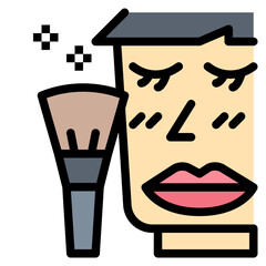 make up filled outline icon style