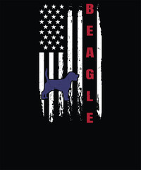 Obraz premium Beagle dog 4th of July T shirt design