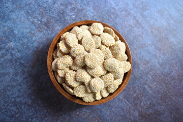 Revadi Indian traditional sweet made from sesame seeds