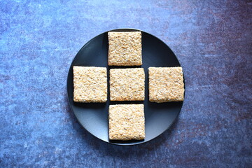 Khasta Gajak Indian traditional sweet made from sesame seeds