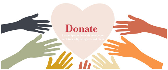 Charity, giving and donation poster template