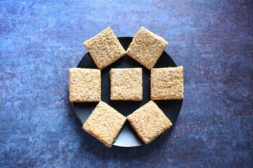 Khasta Gajak Indian traditional sweet made from sesame seeds